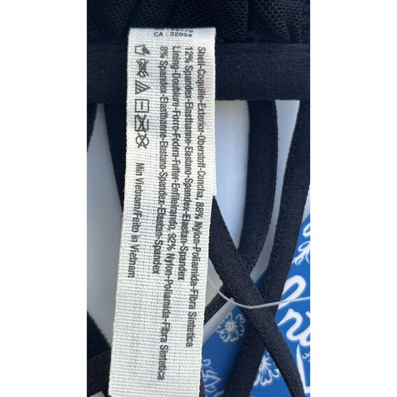 Free People XS Black Lace Strapless Floral Bandeau Bra Wireless Boho Stretch - Picture 4 of 9